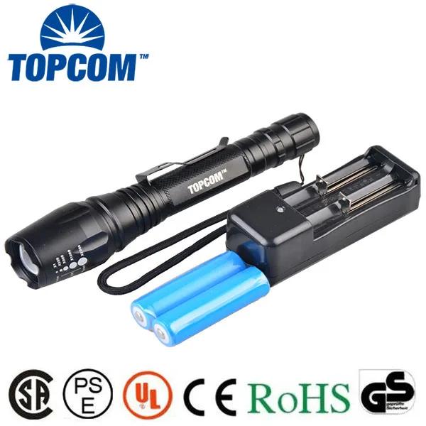 TopCom 5000 LM   XM-L T6 Super Bright LED Flashlight  ġ  Tactical 